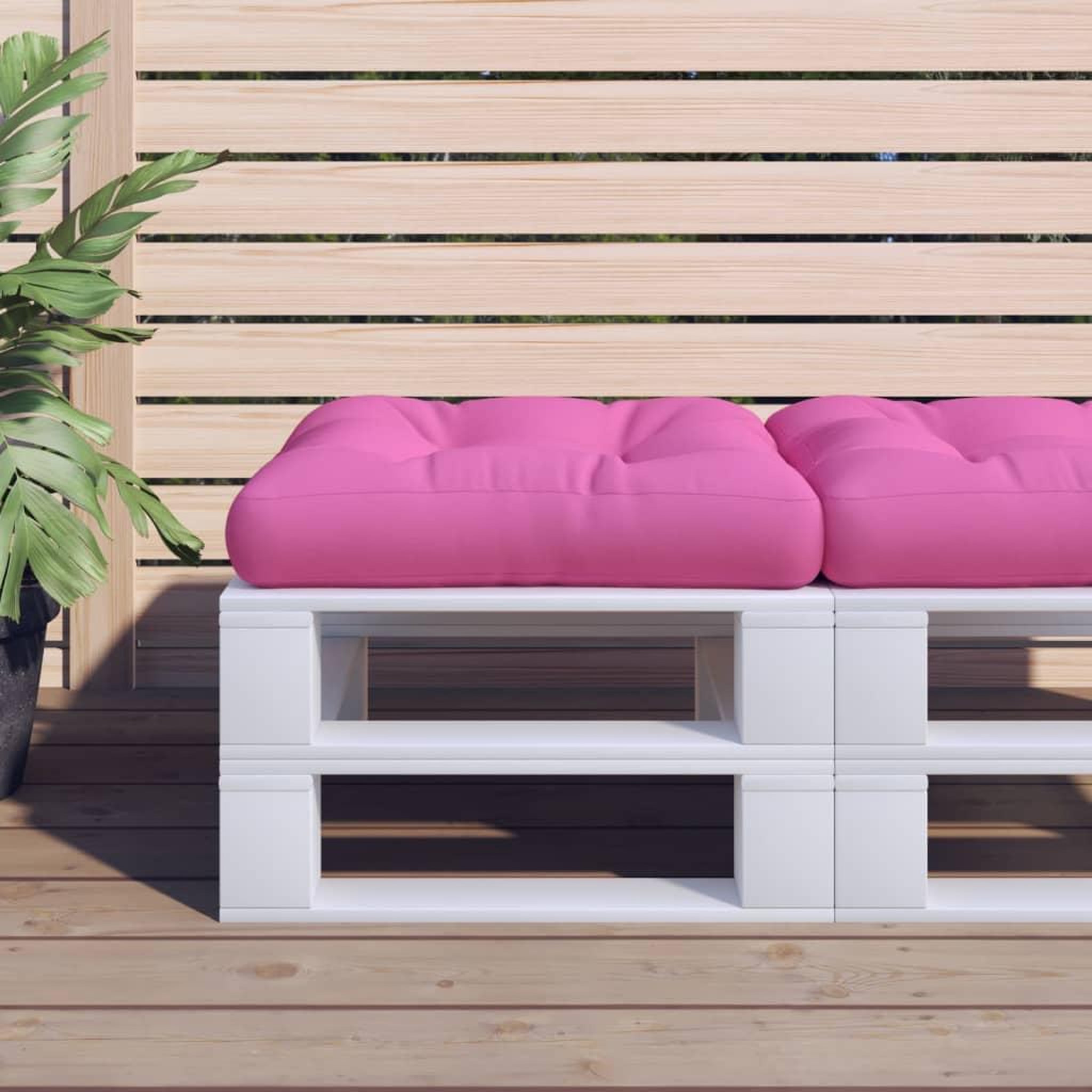 VIDAXL Coussin de palette rose 58x58x10 cm tissu oxford