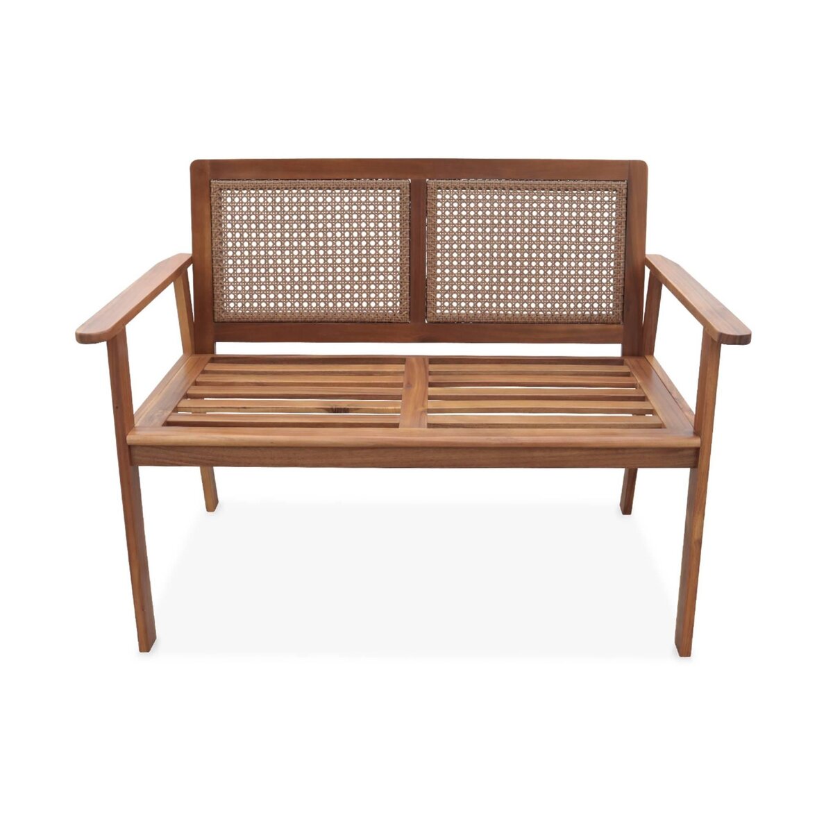 SWEEEK Banc d'extérieur 2 places en bois d'acacia 113x66x86cm MANABI