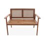 Voir la diapositive 5 : SWEEEK Banc d'extérieur 2 places en bois d'acacia 113x66x86cm MANABI