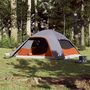 Voir la diapositive 3 : VIDAXL Tente familiale a dome 6 personnes gris impermeable