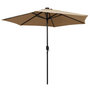 Voir la diapositive 3 : VIDAXL Parasol de jardin avec lumieres LED et mat en aluminium taupe