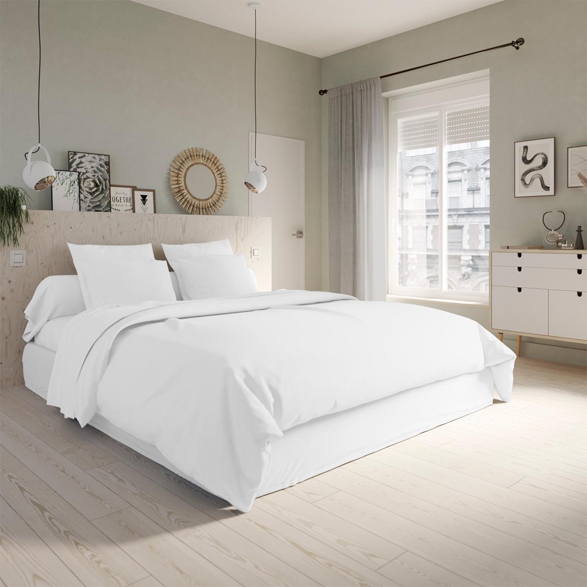 DODO Housse de couette Studio Coton Blanc. Coloris disponibles : Blanc