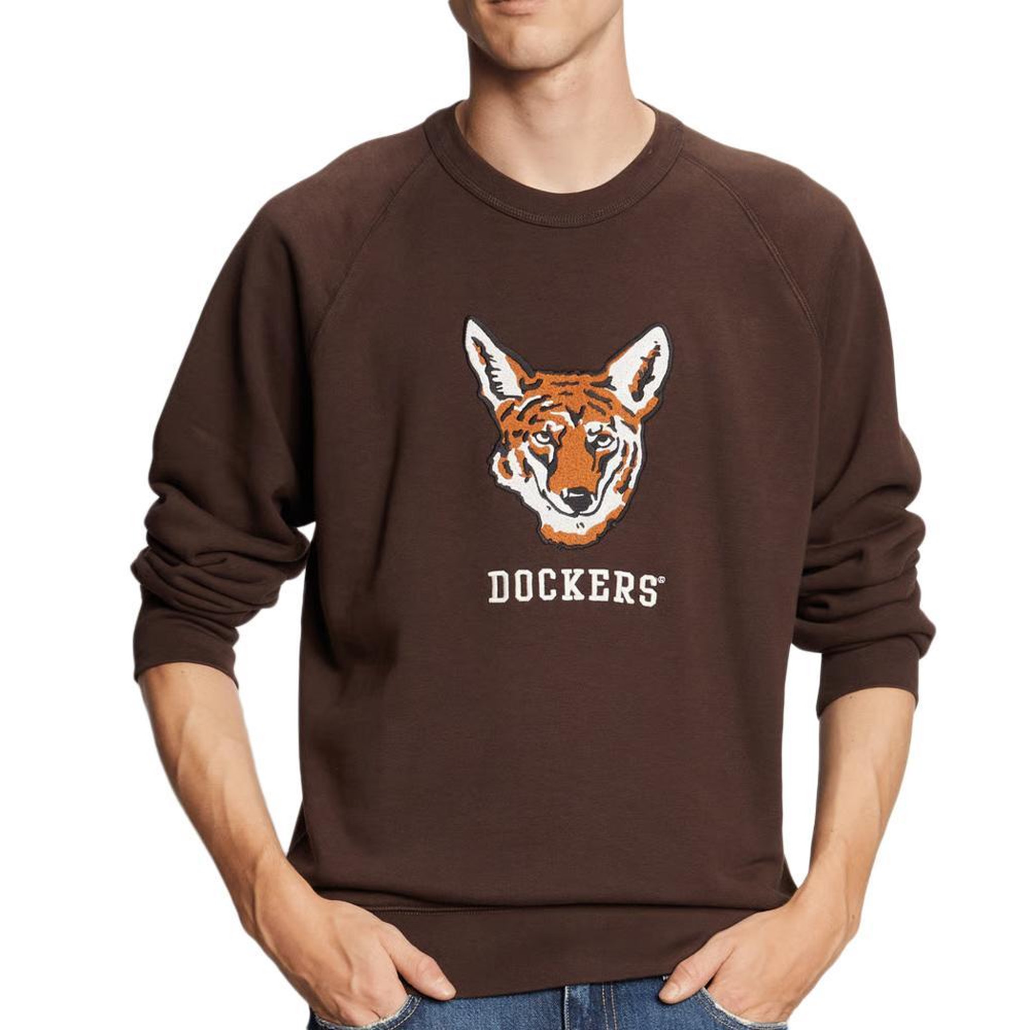 DOCKERS Pull Marron Homme Dockers Premium. Coloris disponibles : Marron