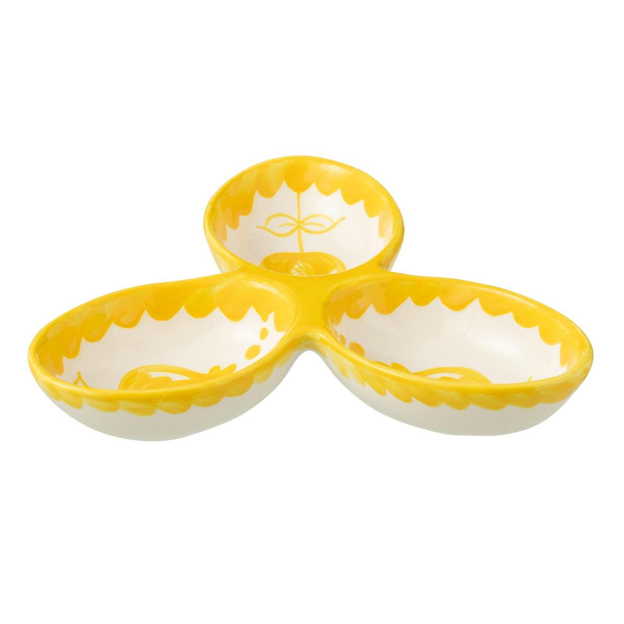 J-LINE Service apéritif en céramique  granada  24cm jaune