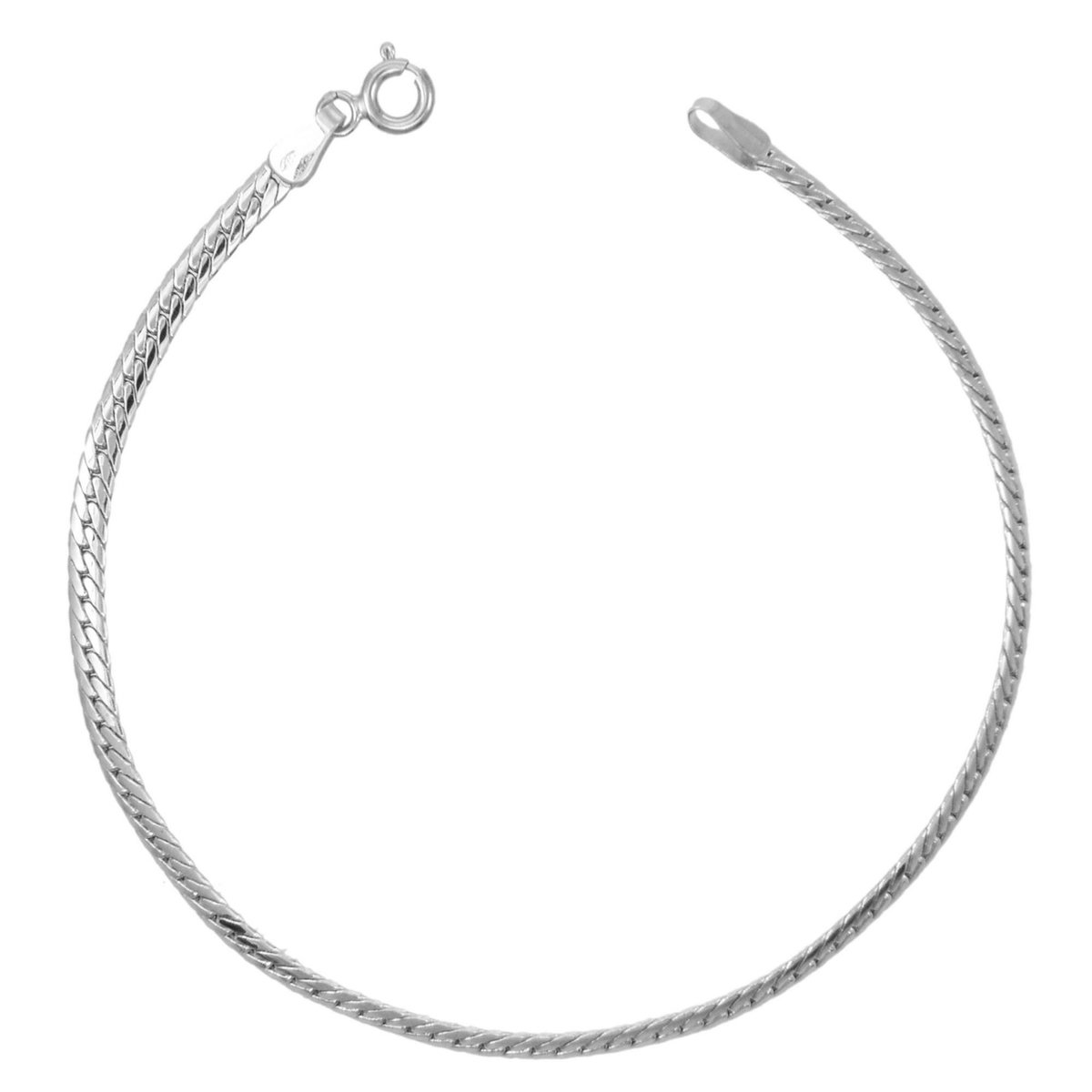 L'ATELIER D'AZUR Bracelet Or Blanc Maille Anglaise - Femme