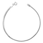 L'ATELIER D'AZUR Bracelet Or Blanc Maille Anglaise - Femme