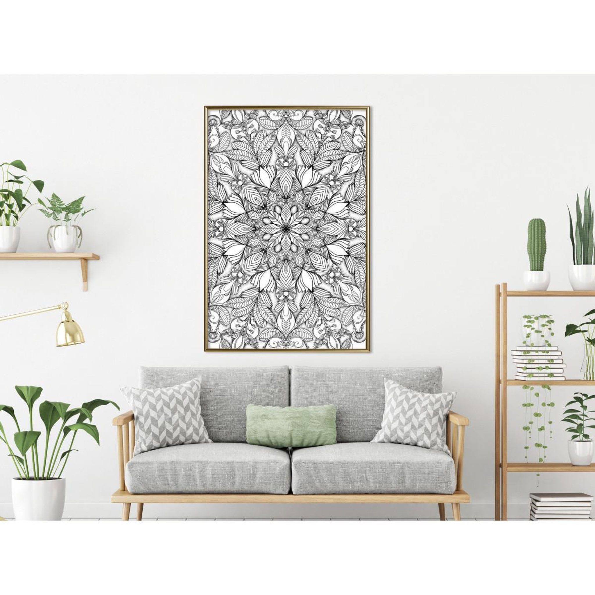 Voir la diapositive 2 : Paris Prix Affiche murale encadrée  colourless mandala