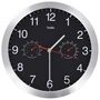Voir la diapositive 2 : VIDAXL Horloge murale a quartz Hygrometre et thermometre 30 cm Noir