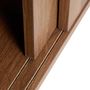 Voir la diapositive 5 : FIVE Meuble TV 2 portes coulissantes effet noyer SLIDY - Marron