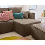 Voir la diapositive 3 : BEST MOBILIER Topaze - canapé d'angle réversible - 4 places - convertible avec coffre - en tissu velours relief