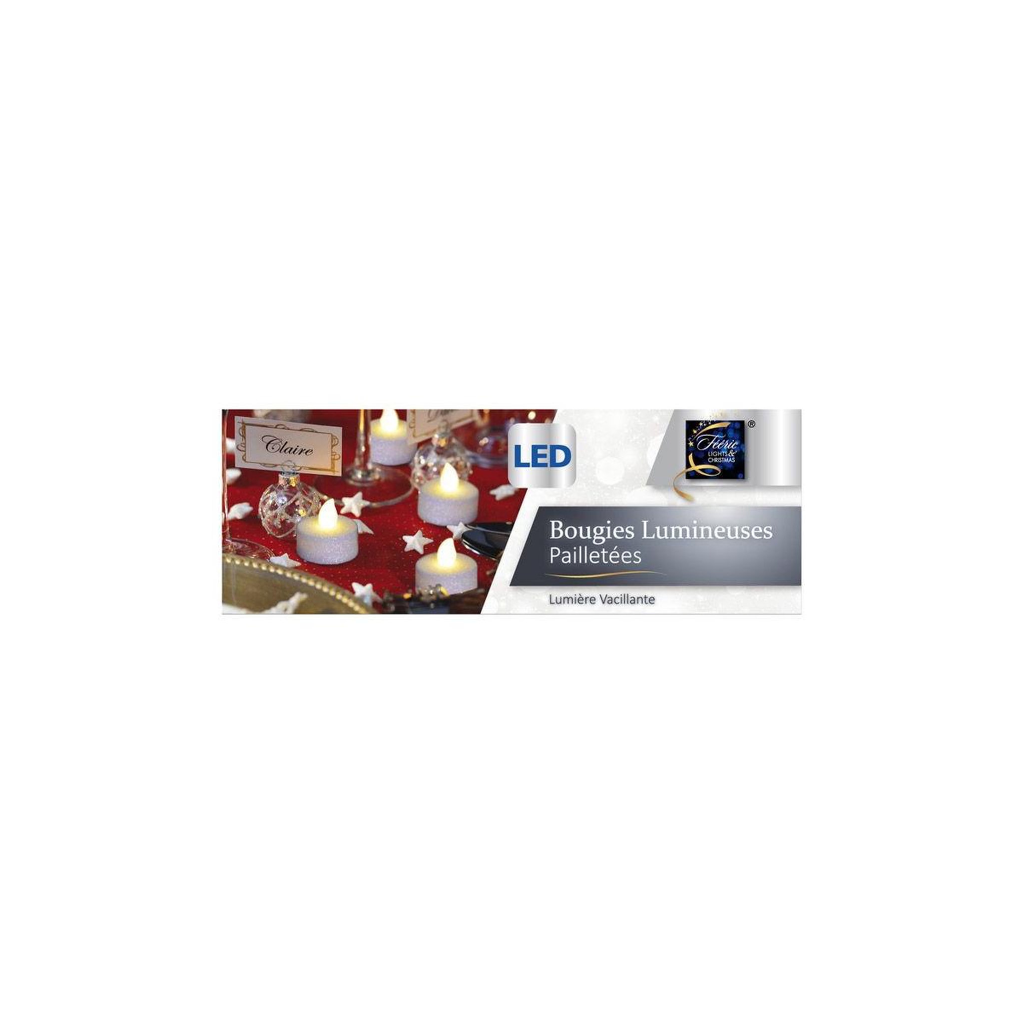 Voir la diapositive 3 : FEERIC LIGHT & CHRISTMAS Lot de 6 Bougies Led  Colorama  4cm Blanc