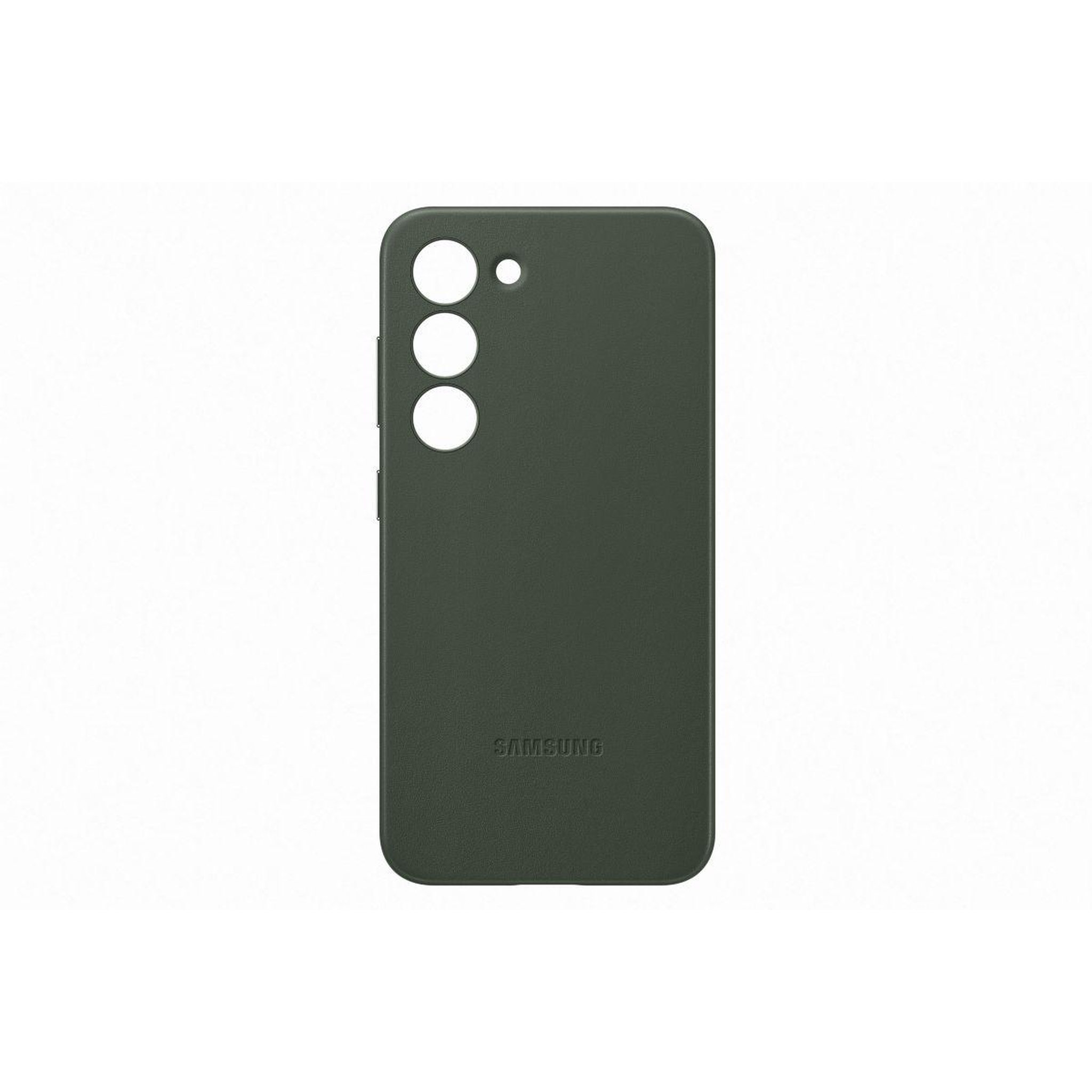 Samsung Coque en cuir pour Samsung Galaxy S23 5G Vert