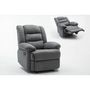Voir la diapositive 1 : Habitat et Jardin Fauteuil relax  Buckingham  - 85 x 93 x 100 cm - Gris clair