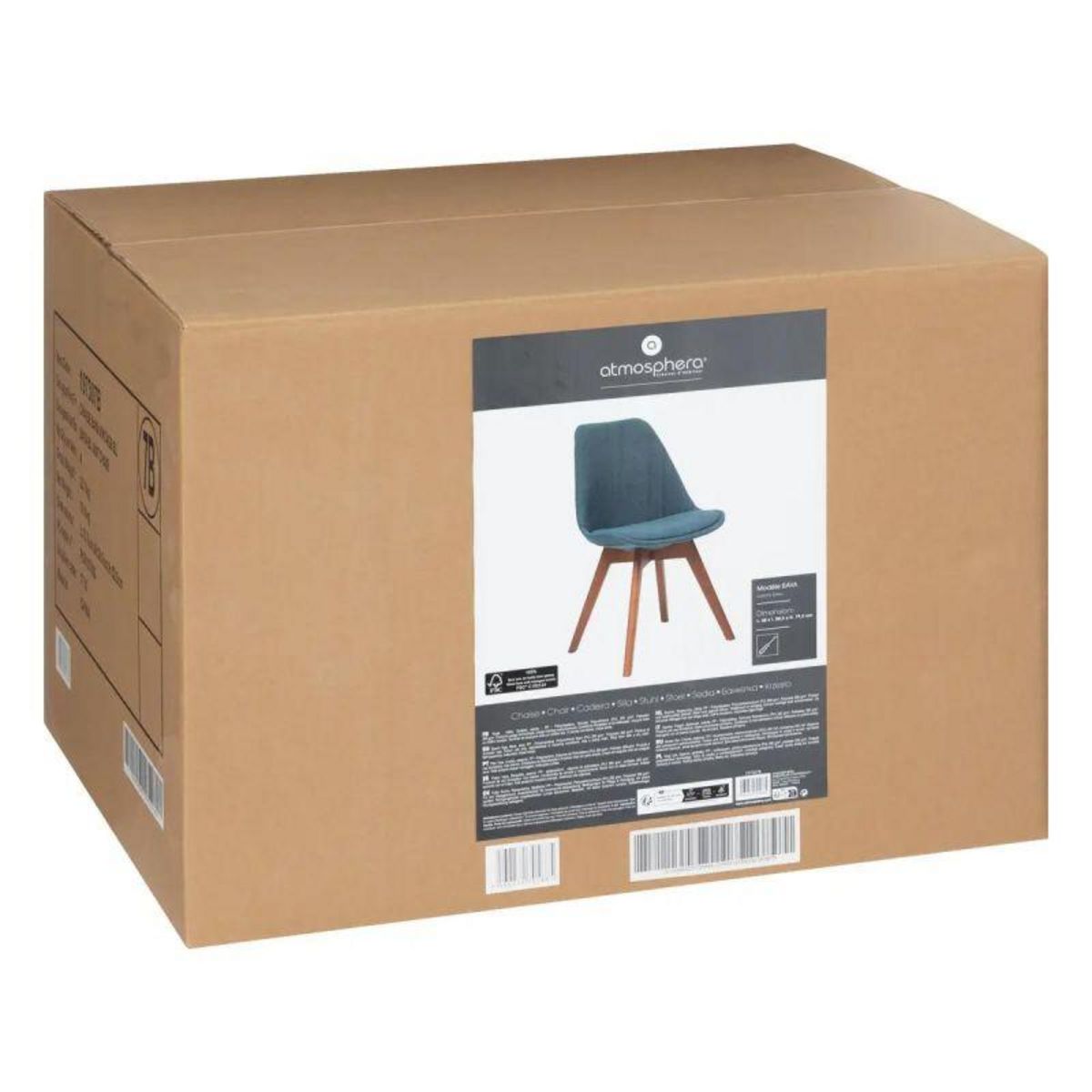  Lot de 4 Chaises Vintage  Baya  79cm Bleu