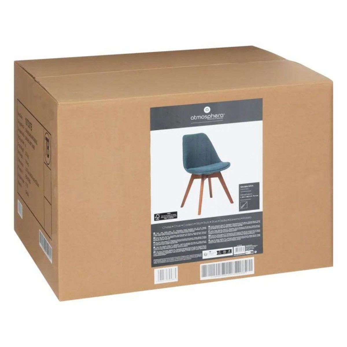  Lot de 4 Chaises Vintage  Baya  79cm Bleu