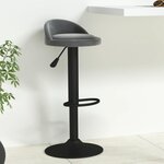 VIDAXL Tabouret de bar Gris fonce Velours