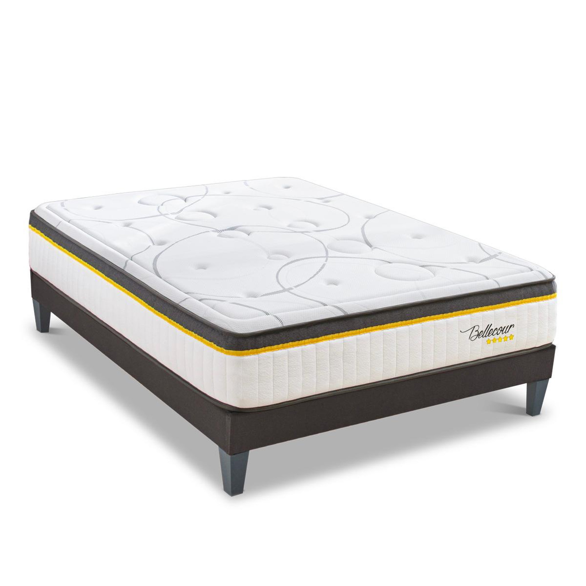 Voir la diapositive 1 : BELLECOUR Bellecour literie | ensemble bellecour 3.0 | matelas ressorts ensachés + sommier bois