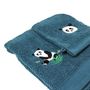 Voir la diapositive 2 : Douceur d'Intérieur Set gant avec drap de douche éponge brodée Petit Panda