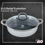Voir la diapositive 2 : ELO Sautoir 28 cm en inox 18/10 avec couvercle Elo Relief Evolution
