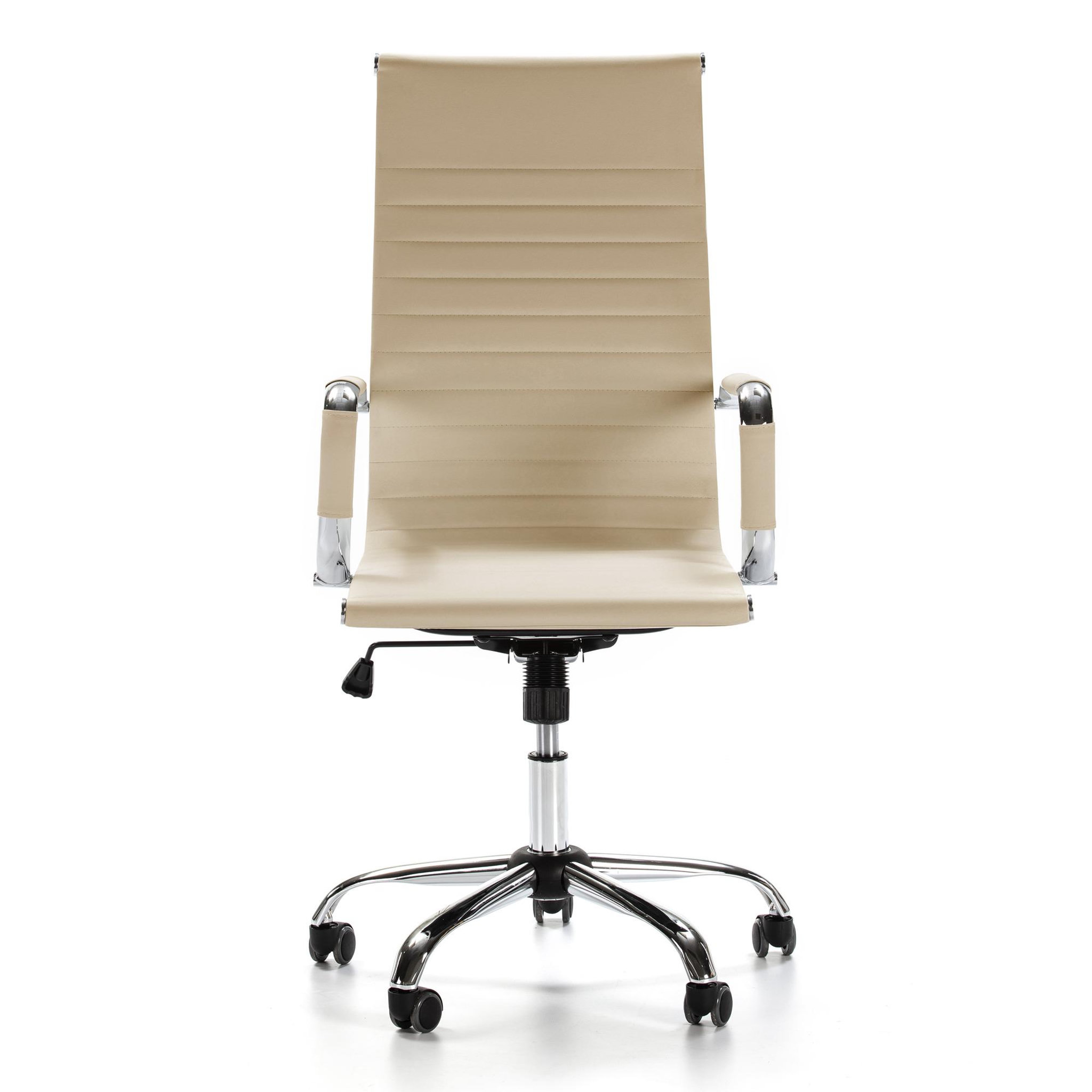 Voir la diapositive 2 : VS VENTA-STOCK Fauteuil de Bureau Londres inclinable Taupe, Cuir synthétique