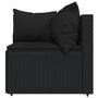 Voir la diapositive 5 : VIDAXL Salon de jardin 3 pcs avec coussins Noir Resine tressee
