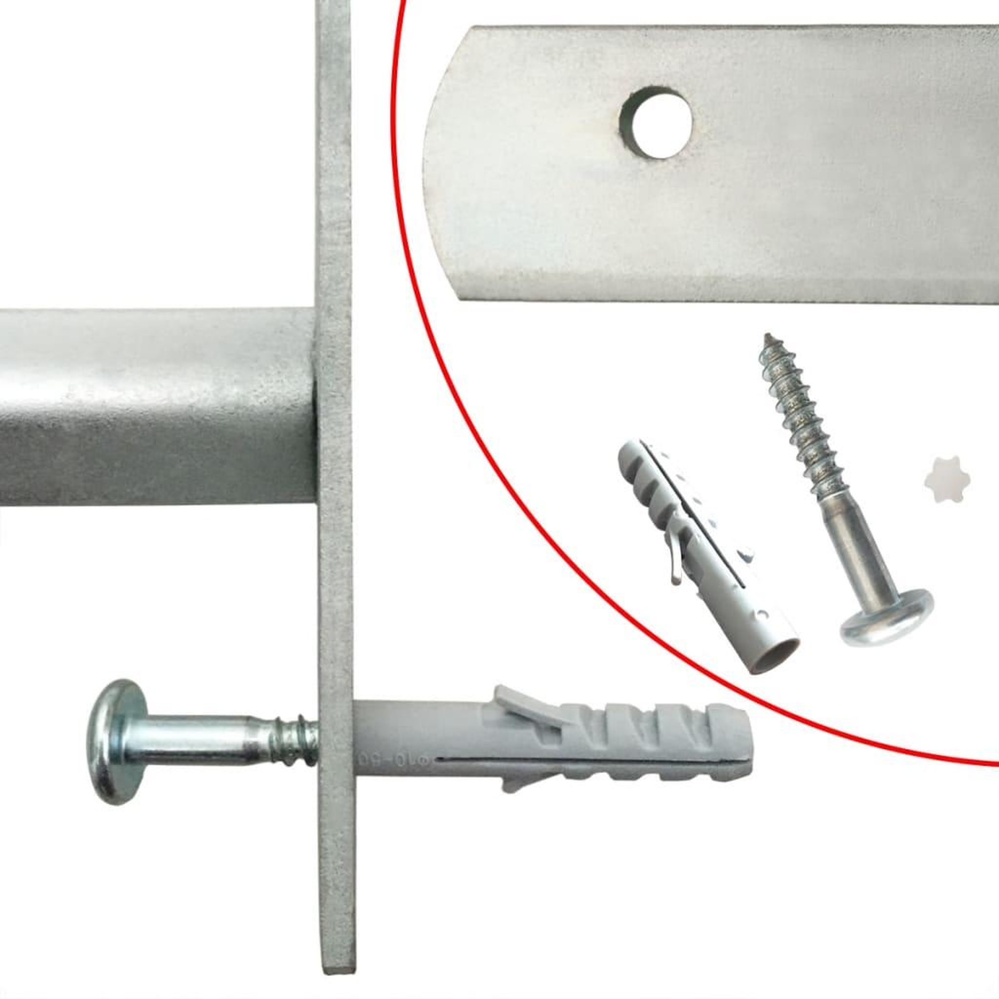 Voir la diapositive 4 : VIDAXL Grille reglable de securite de fenetres et 3 barres 700-1050 mm