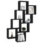 Voir la diapositive 3 : VIDAXL Etagere murale cube Noir 90x15x119 cm Bois d'ingenierie