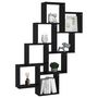 Voir la diapositive 3 : VIDAXL Etagere murale cube Noir 90x15x119 cm Bois d'ingenierie
