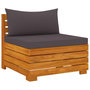 Voir la diapositive 4 : VIDAXL Salon de jardin 6 pcs avec coussins Bois d'acacia solide