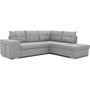 Voir la diapositive 3 : MARKET24 Canapé d'angle convertible réversible 4-5 places MITCHELL - Tissu Gris - Coffre de rangement - L 245 x P 205 x H 93 cm