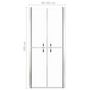 Voir la diapositive 5 : VIDAXL Porte de douche ESG transparent 101x190 cm