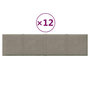 Voir la diapositive 2 : VIDAXL Panneaux muraux 12 pcs Gris clair 60x15 cm Velours 1,08 m^2