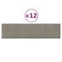 Voir la diapositive 2 : VIDAXL Panneaux muraux 12 pcs Gris clair 60x15 cm Velours 1,08 m^2