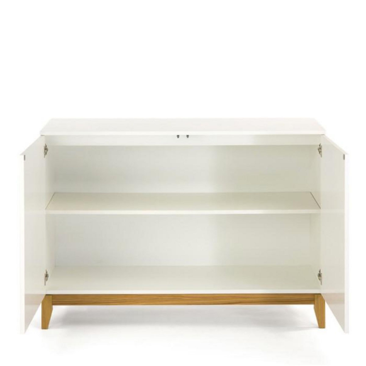 Paris Prix Buffet 2 Portes  Blanco  120cm Blanc & Chêne