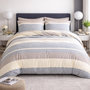 Voir la diapositive 1 : Home collection Parure housse de couette 3 pcs 240x220 cm en percale de coton 80 fils Orly