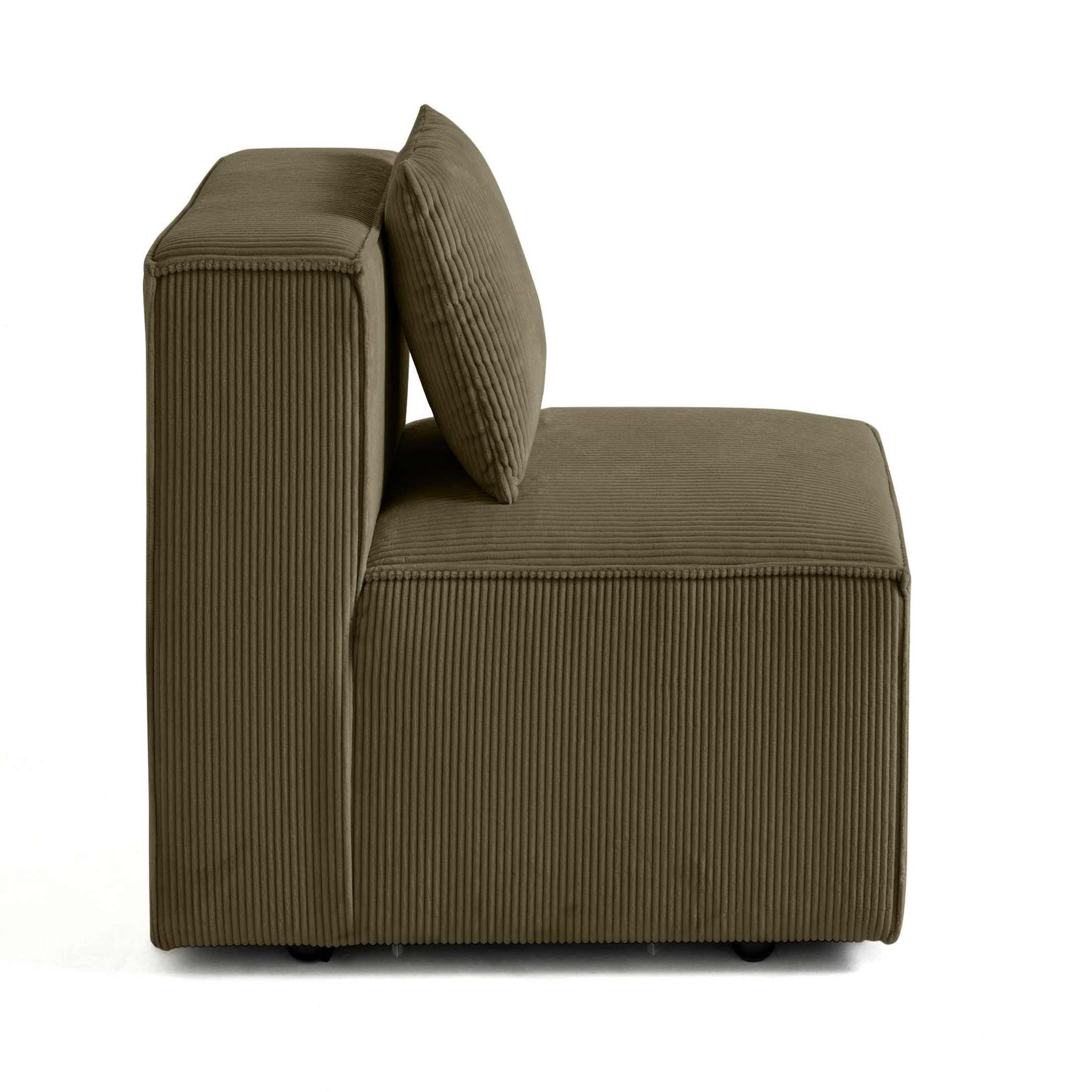 Voir la diapositive 3 : BEST MOBILIER Arty - module d'assise - en velours côtelé