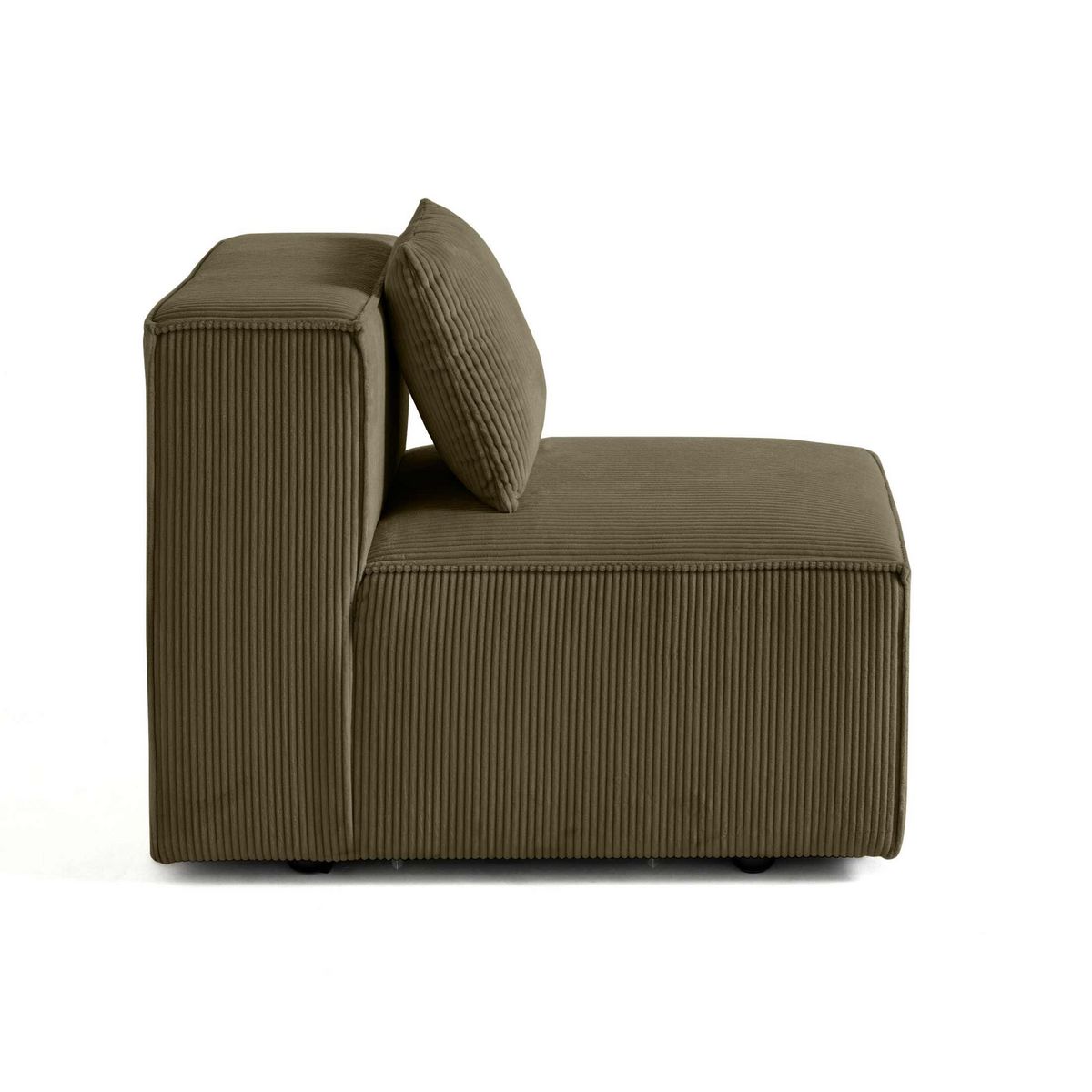 LISA DESIGN Arty - module d'assise sans accoudoirs - en velours côtelé