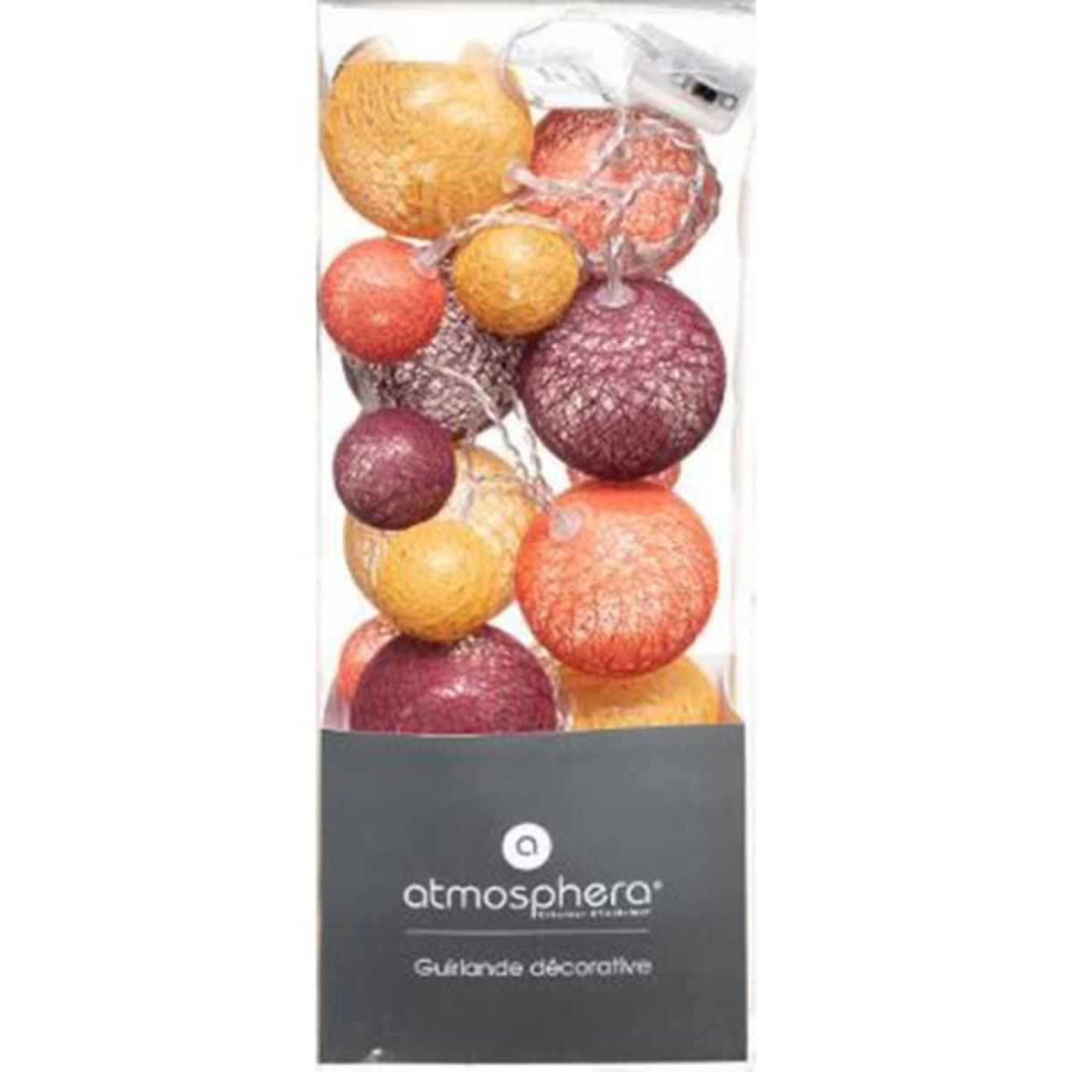 ATMOSPHERA Guirlande Lumineuse Led  20 Boules  210cm Multicolore