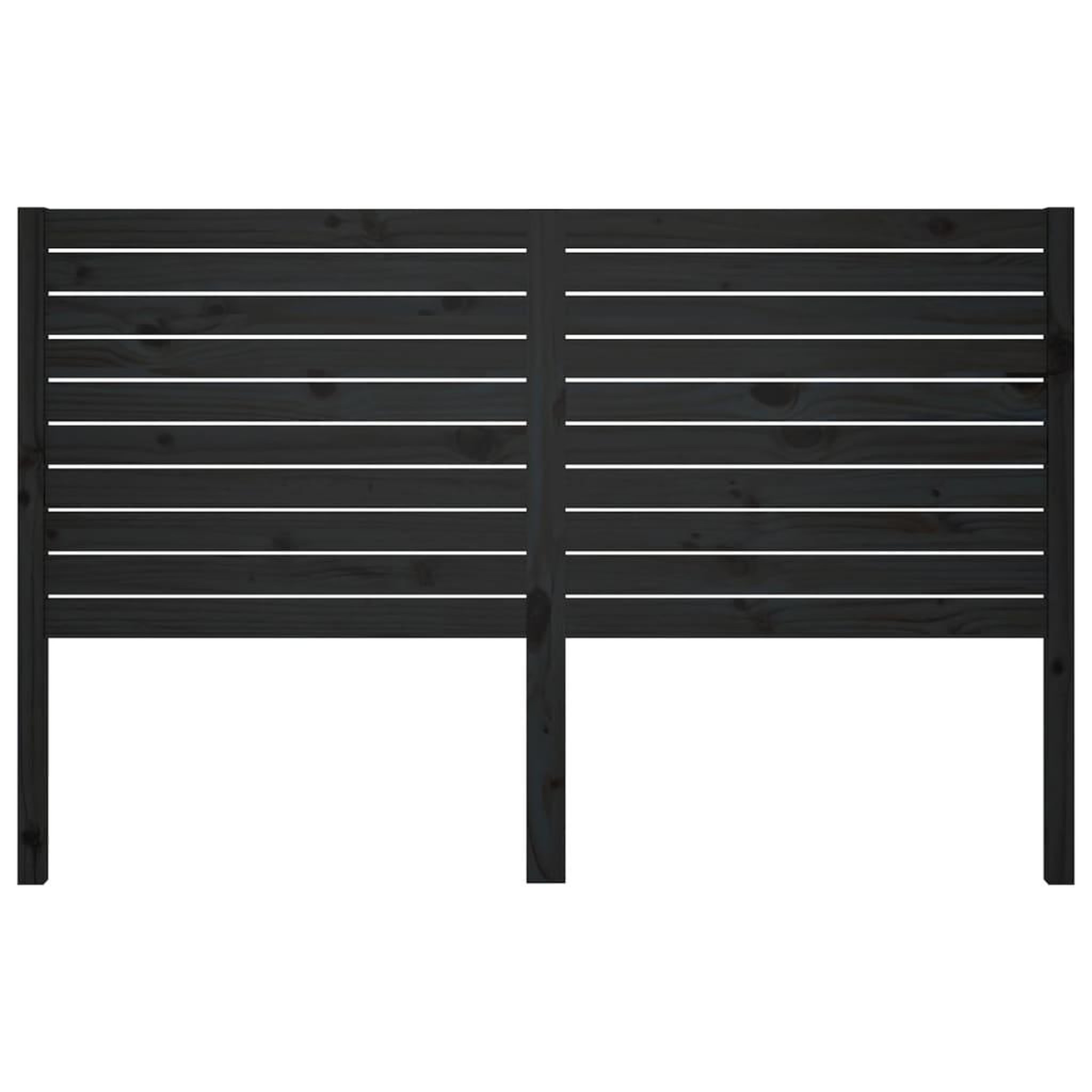 Voir la diapositive 3 : VIDAXL Tete de lit Noir 186x4x100 cm Bois massif de pin