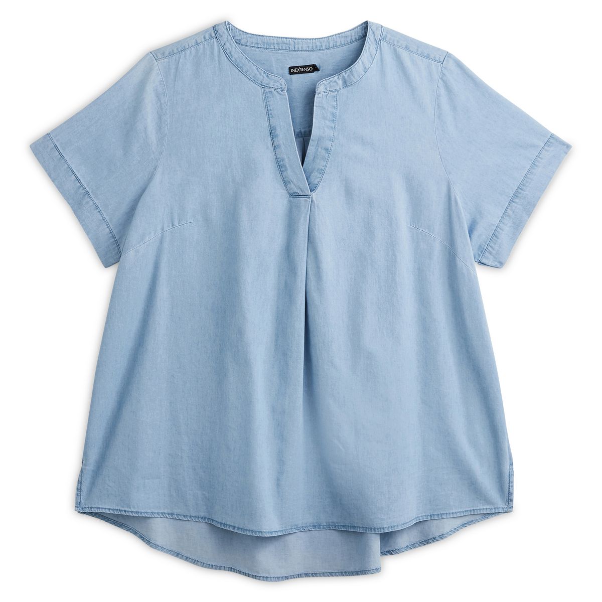 IN EXTENSO Blouse en jean col mao femme