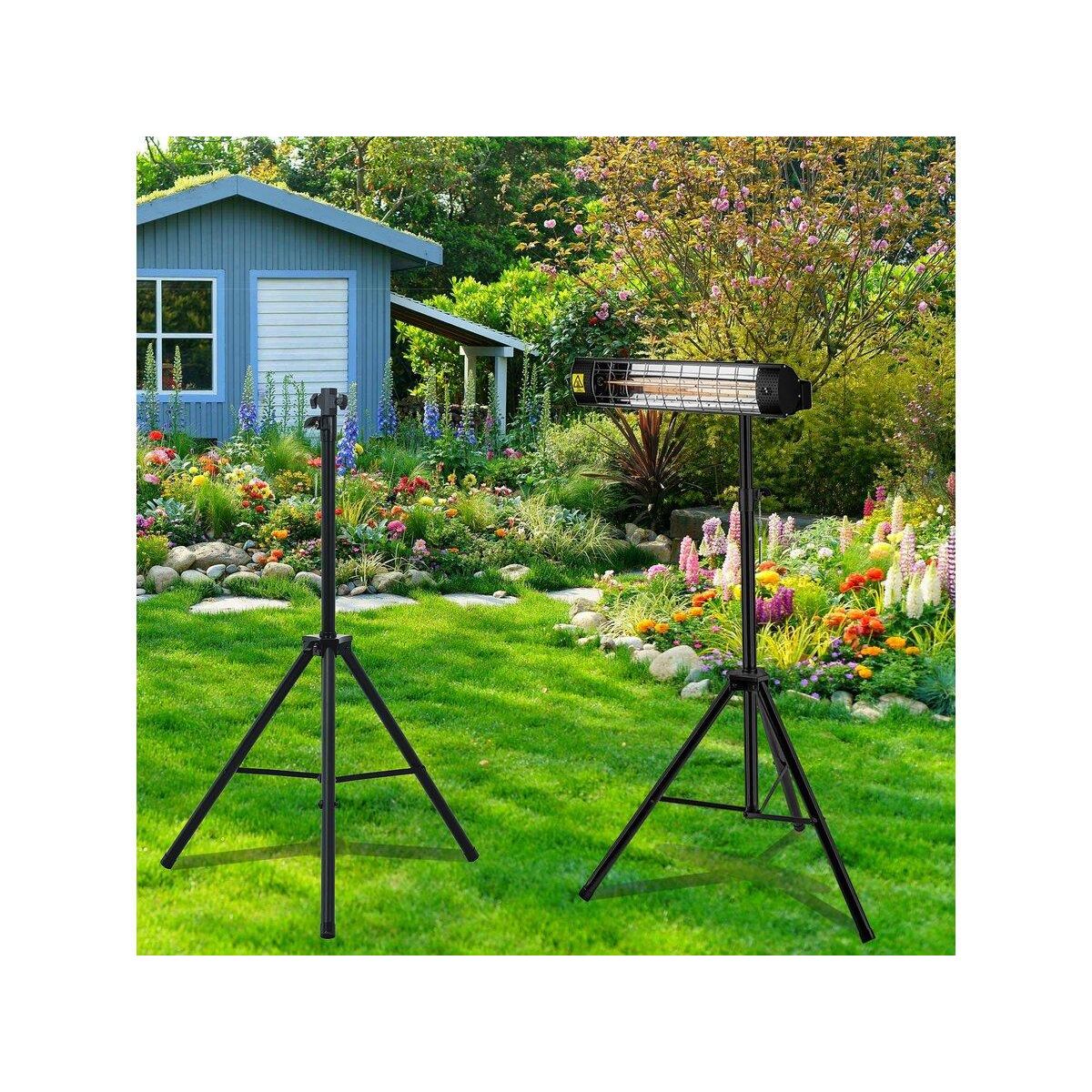 Habitat et Jardin Trépied pour Radiateur électrique - 1.1-1.8 m - Noir