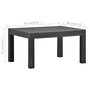 Voir la diapositive 6 : VIDAXL Table de jardin Anthracite 58x58x41 cm PP Rotin