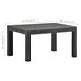 Voir la diapositive 6 : VIDAXL Table de jardin Anthracite 58x58x41 cm PP Rotin