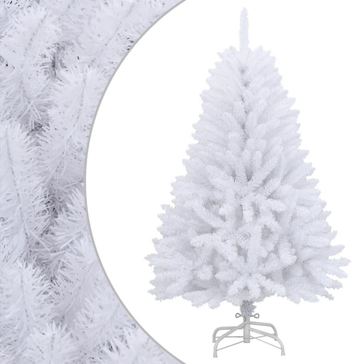 VIDAXL Sapin de Noël artificiel a charnieres avec support blanc 120 cm