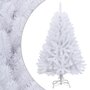 Voir la diapositive 1 : VIDAXL Sapin de Noël artificiel a charnieres avec support blanc 120 cm