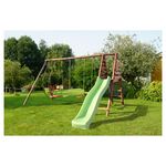 Soulet Portique balançoire avec toboggan - Bois - H2.22m - JACINTHE