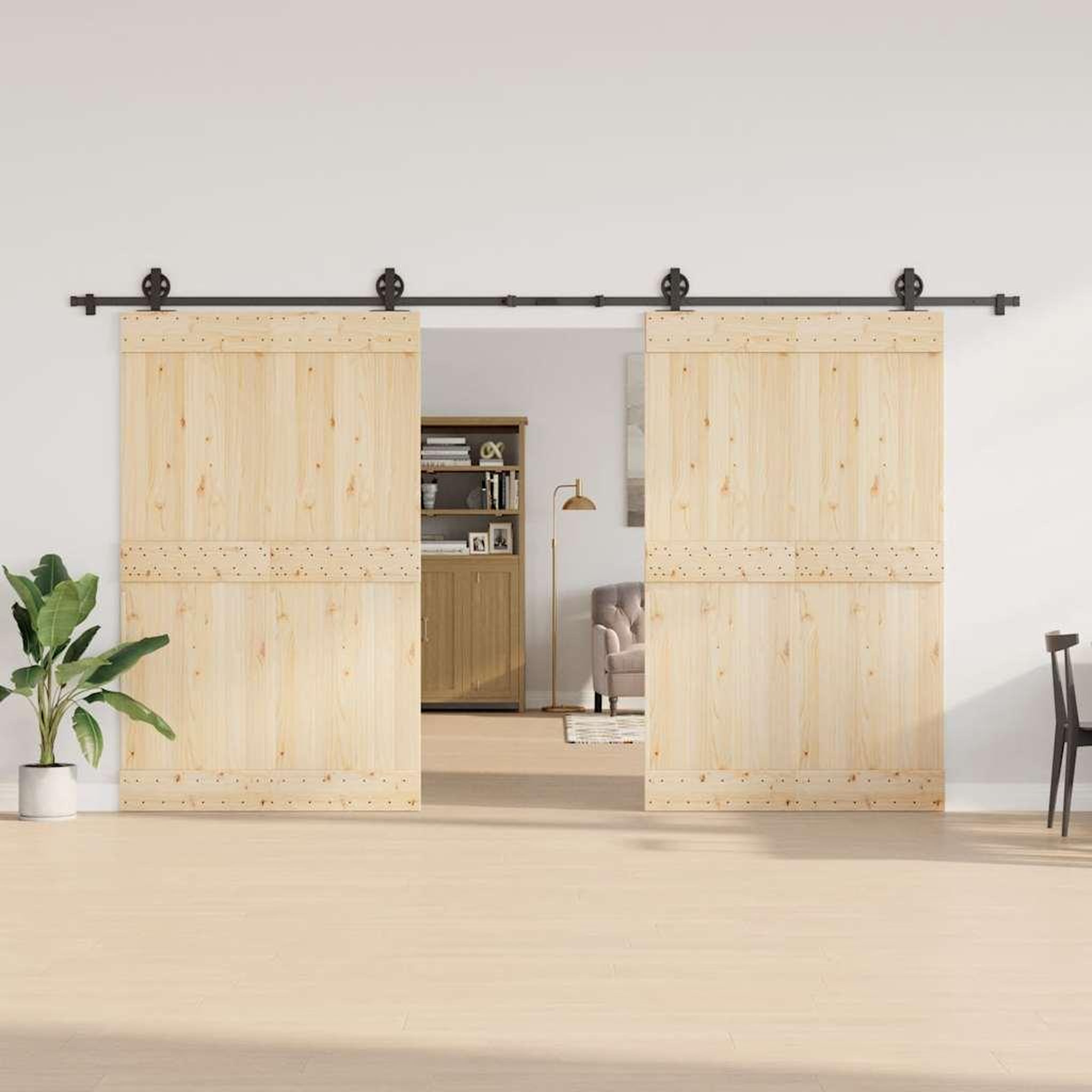 Voir la diapositive 3 : VIDAXL Kit de quincaillerie de porte coulissante 400 cm acier noir