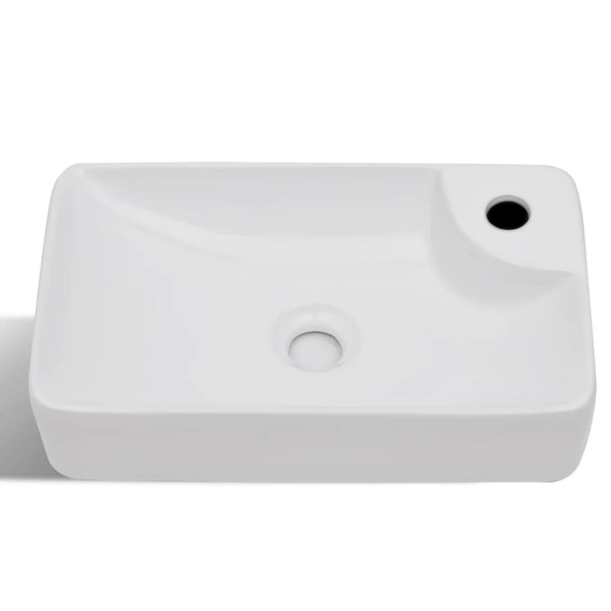 VIDAXL Lavabo a trou pour robinet ceramique Blanc pour salle de bain