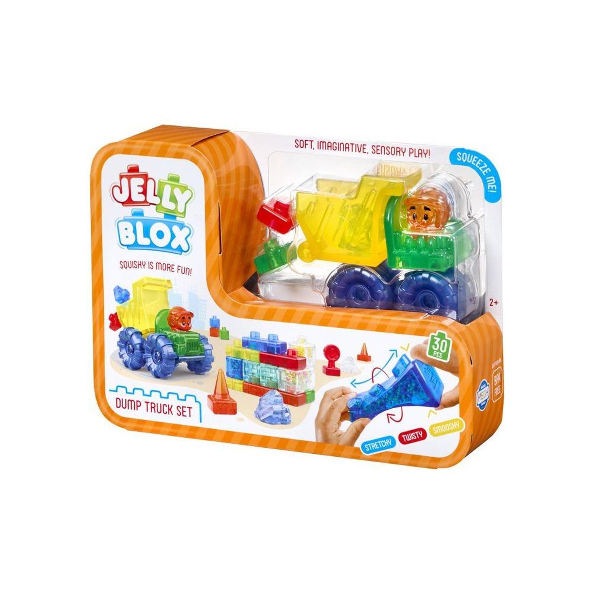 GOLIATH Jeu de blocs sensoriels Camion benne avec figurine mini, 30 pièces