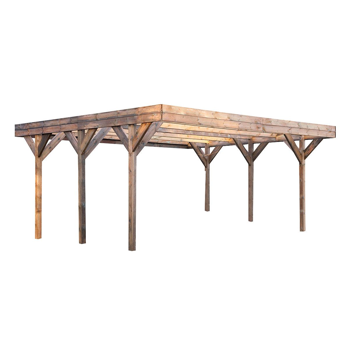 Forest Style Carport bois Bessoncourt / toit plat / 29,50 m²